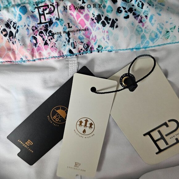 EPNY New Women's Mermaid Printed Multi Color Mesh Hem Active Skort Skirt - Picture 2 of 9